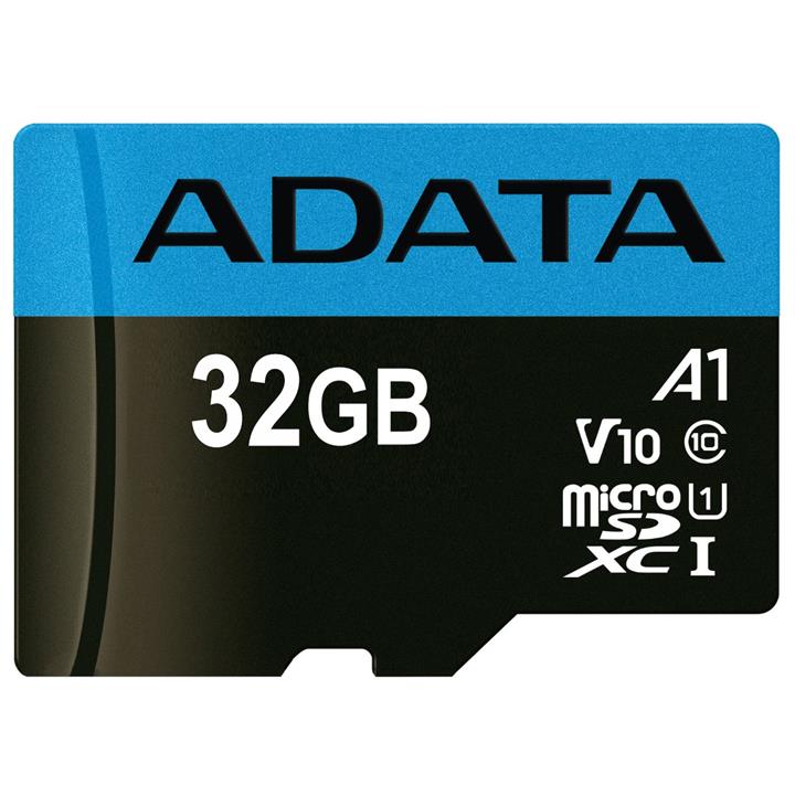 کارت حافظه microSDHC ای دیتا مدل Premier V10 A1 کلاس 10 استاندارد UHS-I سرعت 100MBps ظرفیت 32 گیگابایت ADATA Premier V10 A1 UHS-I Class 10 100MBps microSDHC 32GB